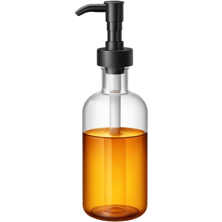 Amber pump bottle  emoji