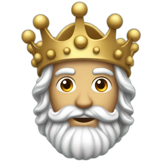 Poseidon with crown emoji