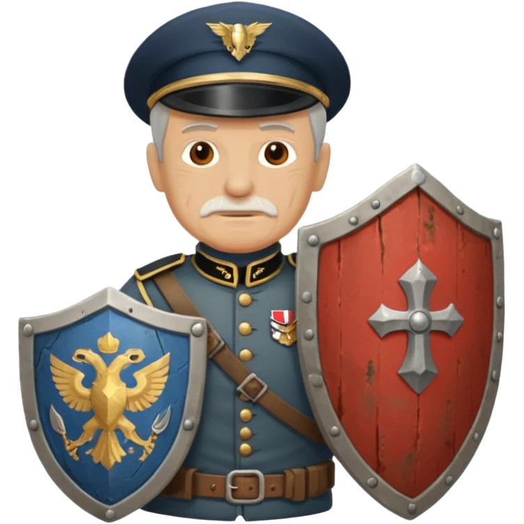 Kalkan Taşıyan eski asker emoji