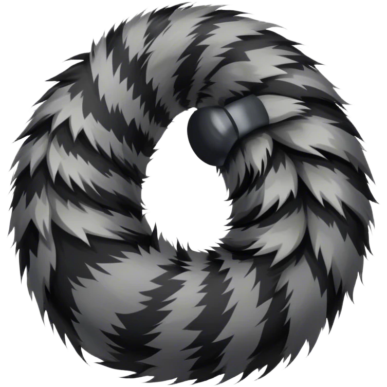 raccoon tail hair extension emoji