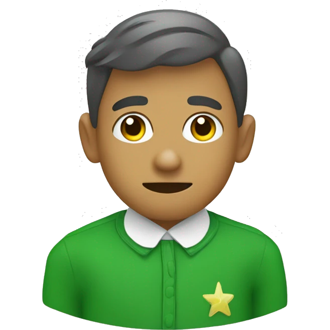 esperanto mascot in the style of duolingo emoji
