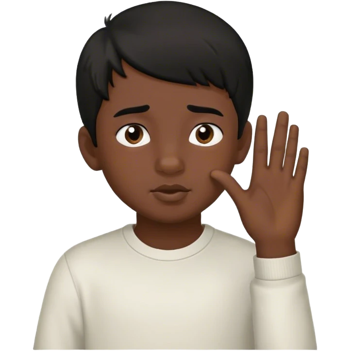 Crazy boy picking his nose with both hands and he has black hair emoji