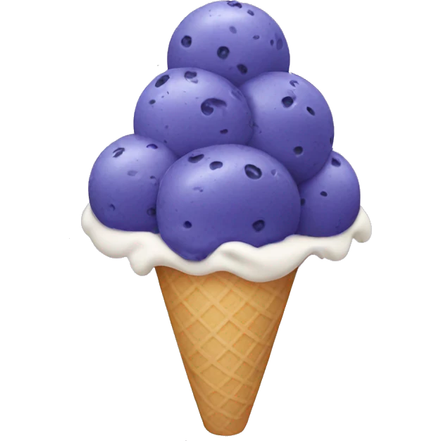 Blueberry ice cream emoji