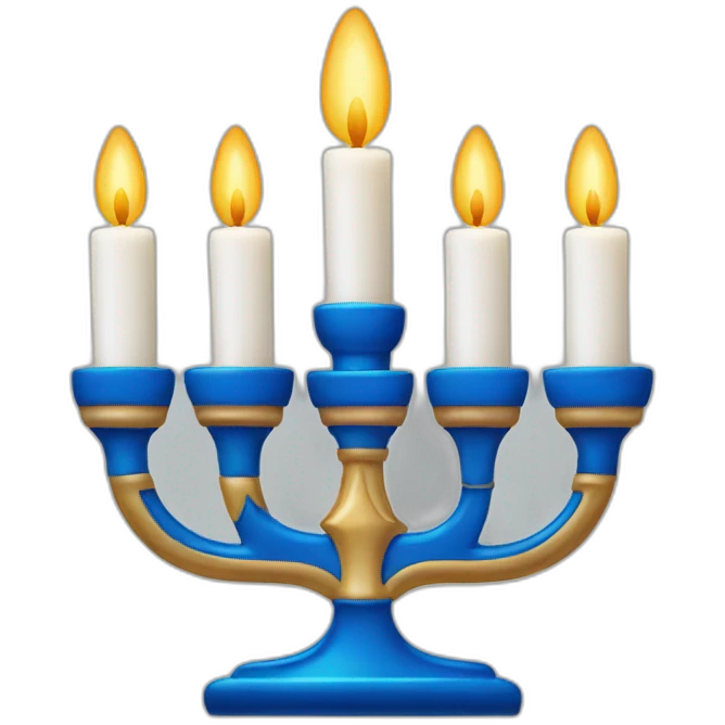 Hanukkah menorah emoji