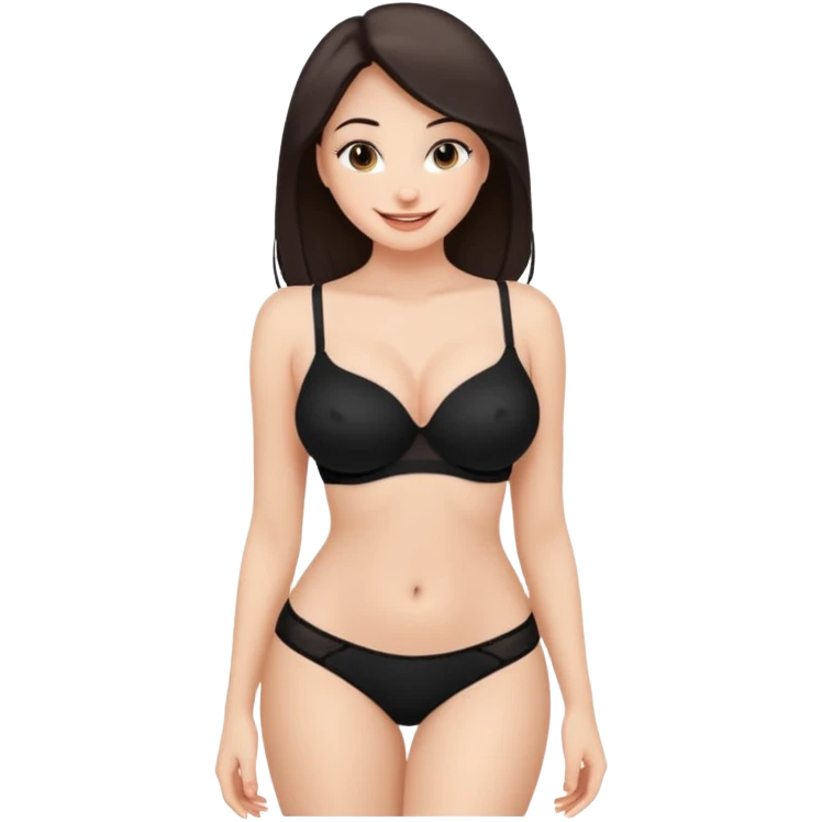 Sexy slim fully nude girl big boobs with black panty emoji