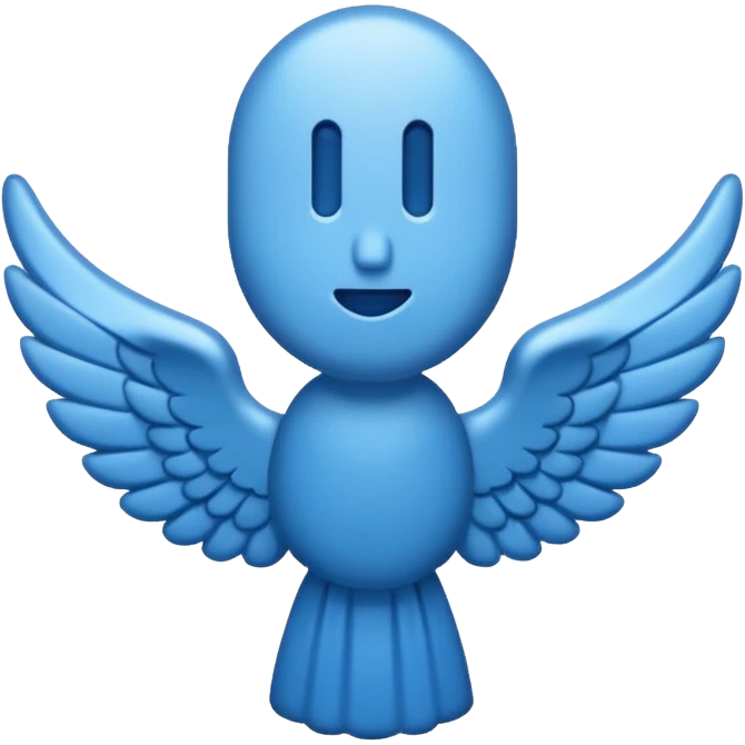 blue word "amen" simple font emoji