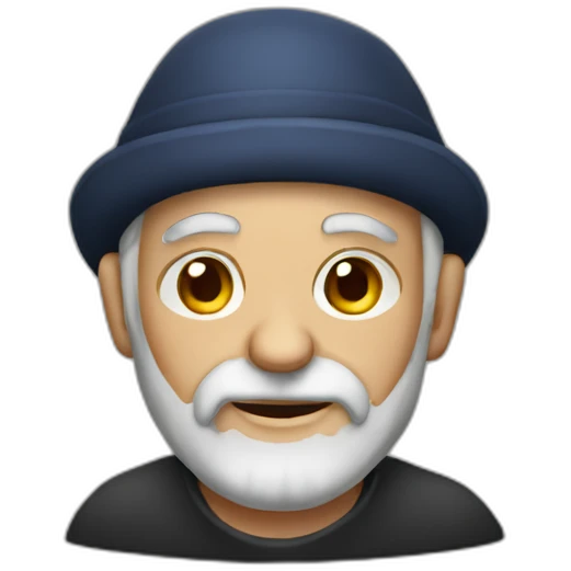 old jew in skullcap emoji