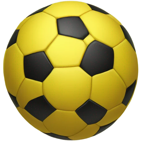 A soccer ball but yellow  emoji