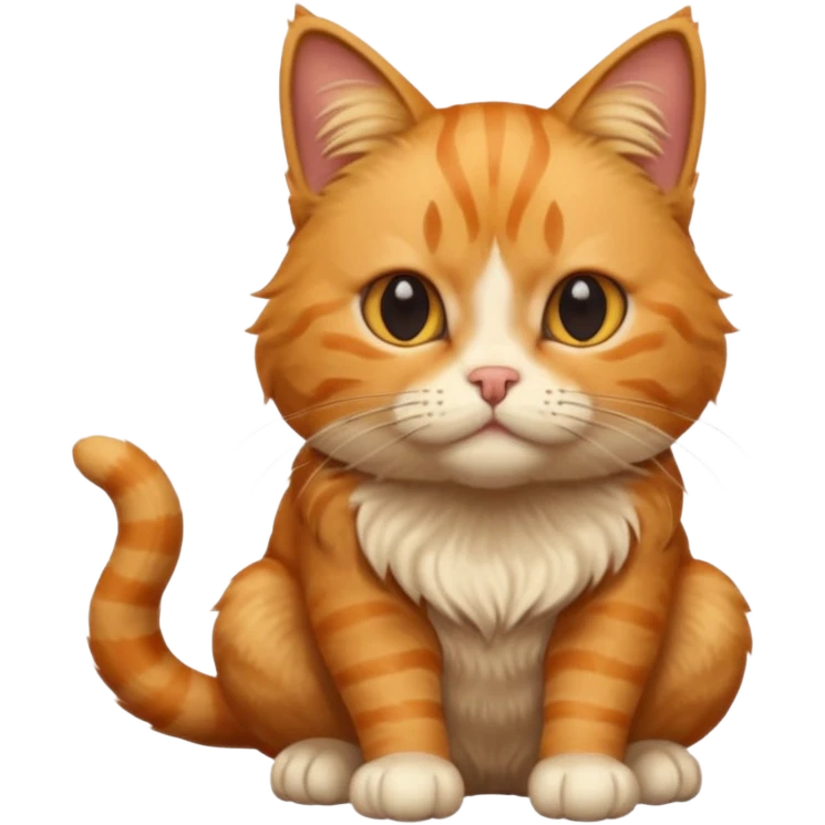 cat squatting and pooping, clear and simple depiction emoji
