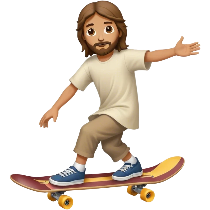 Jesus Christ skateboarding emoji