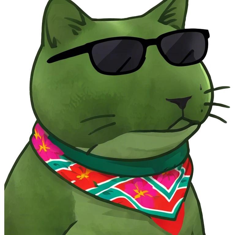 Cat with sunglasses emoji