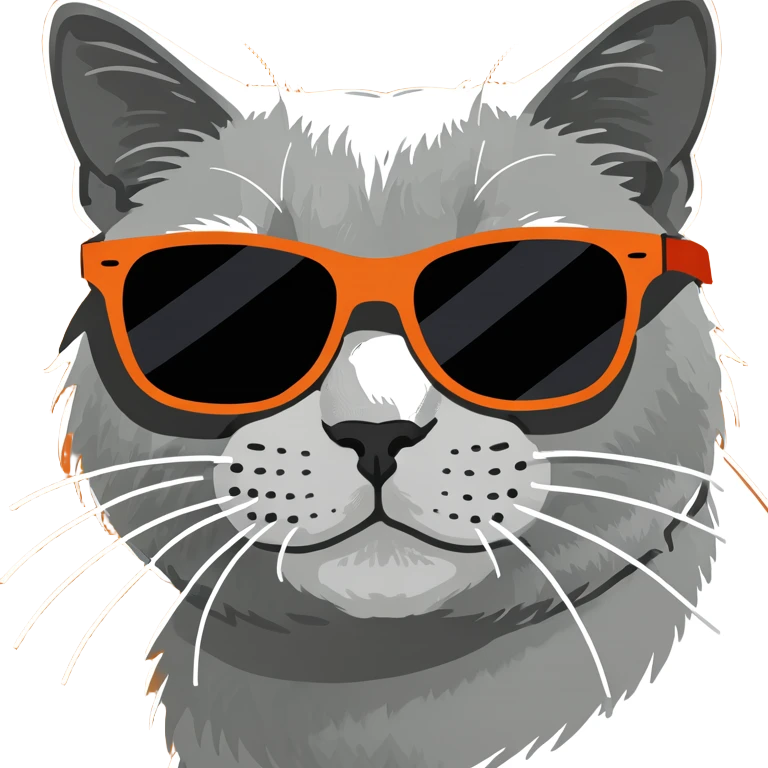 Cat with sunglasses emoji