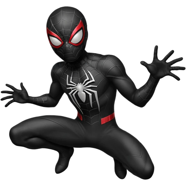 Black spider man emoji