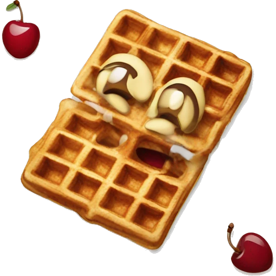 Cherry waffles emoji