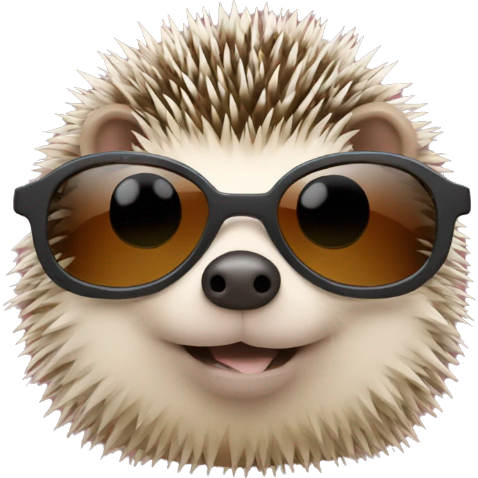 Hedgehog with sunglasses emoji