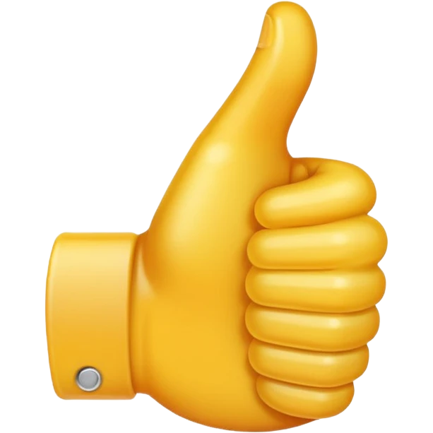 thumbs up emoji, friendly and clear, apple style emoji