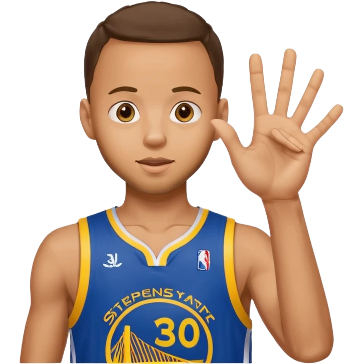 The hand gesture for a Stephan Curry 3 point make emoji