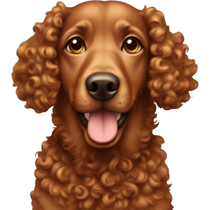 brown curly dog emoji