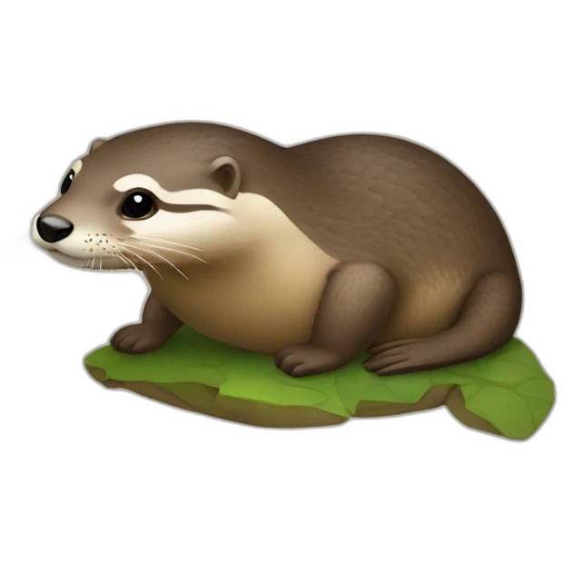 loutre sur tortue emoji