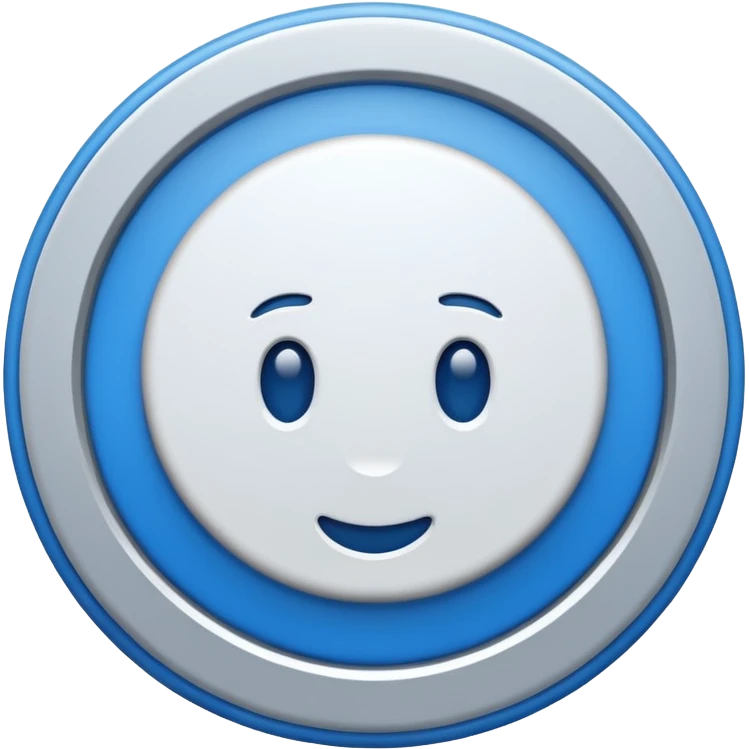 Un check blanco con el fondo azul y dentro de un circulo emoji