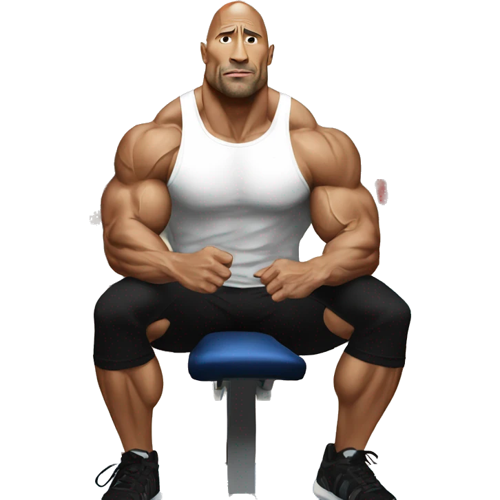 The Rock in gym emoji