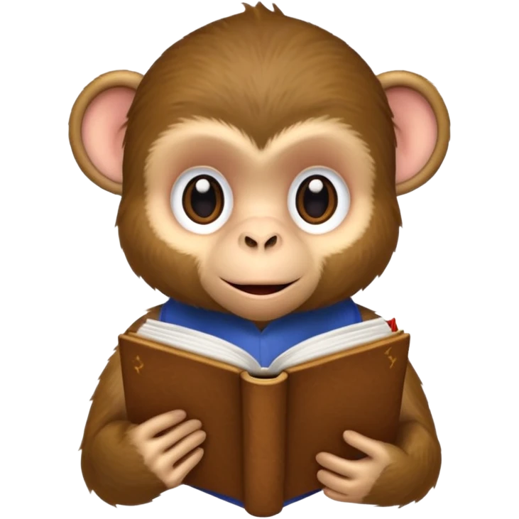 Monkey with book emoji