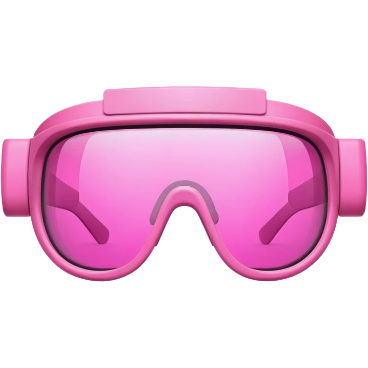 bulky pink visor glasses, extra thick lens, solid construction, statement piece emoji