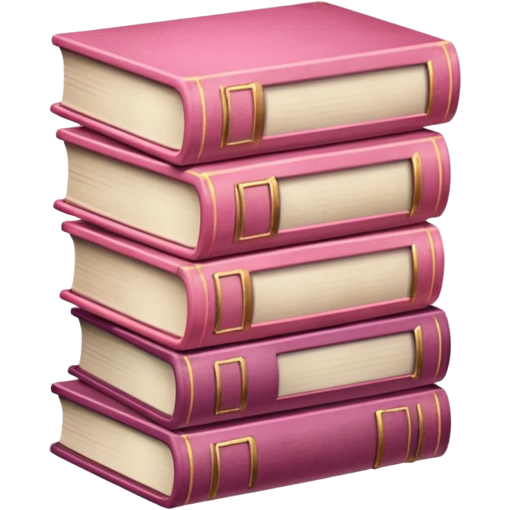 Libros en tonos rosas emoji