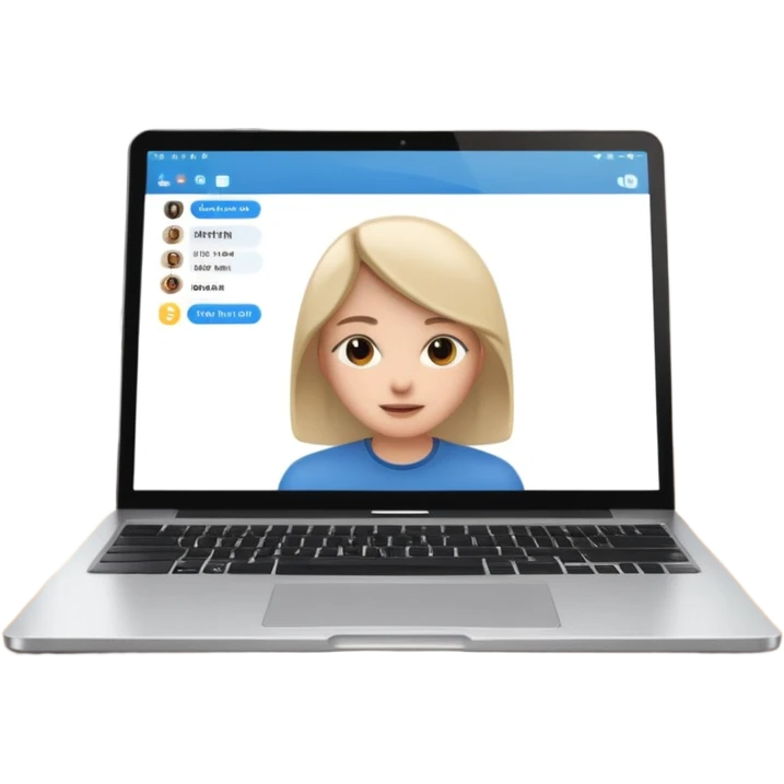meeting call laptop emoji