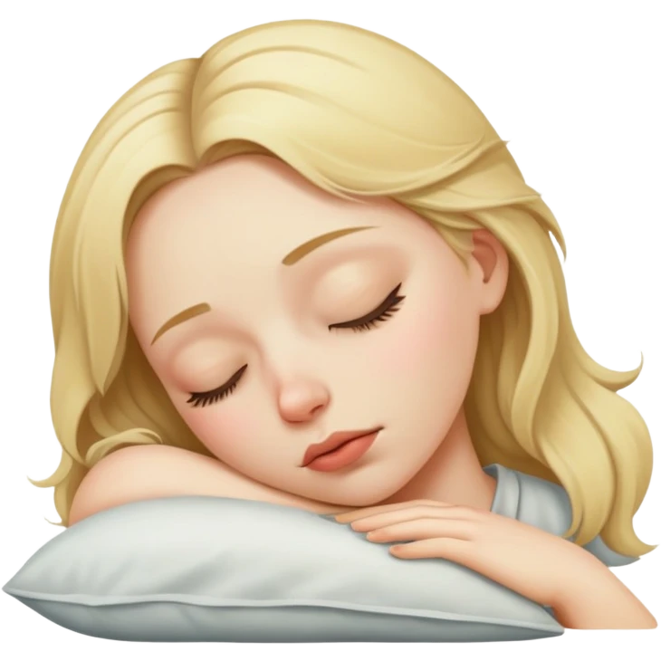 Dirty blonde girl sleeping emoji