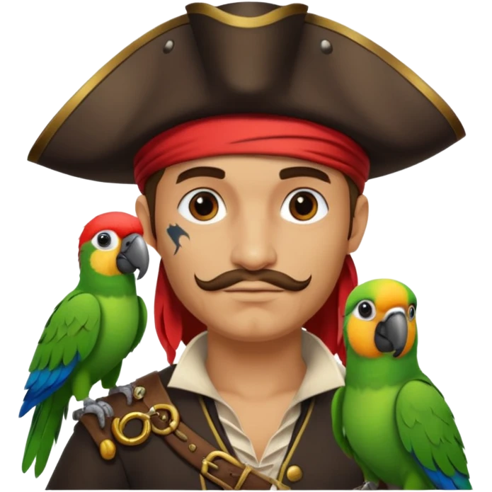 pirate and parrot emoji