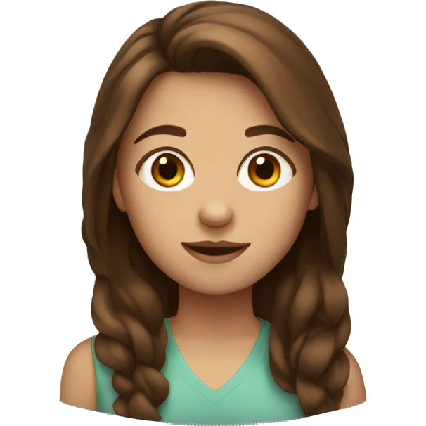 Girl with brown hair  emoji