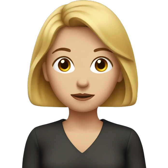 Small woman with brown-blonde hair with cigarette emoji