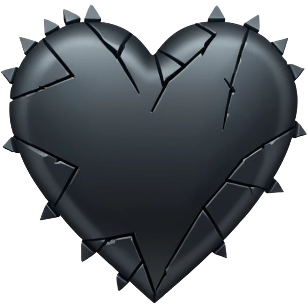 Corazón negro roto emoji