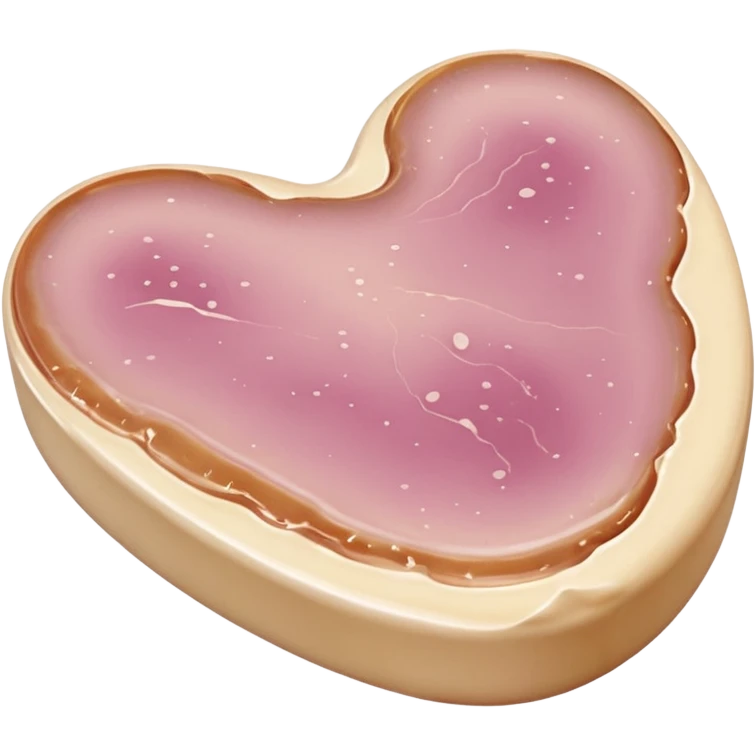 whole raw duck liver with smooth firm surface, soft beige-pink tones, rounded slightly uneven lobes, natural marbling, faint sheen, rich fatty texture, no extras, soft lighting, subtle shadows, emoji scale emoji