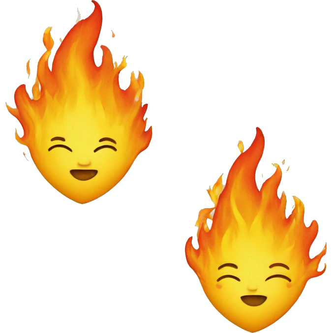 yellow heart on fire emoji