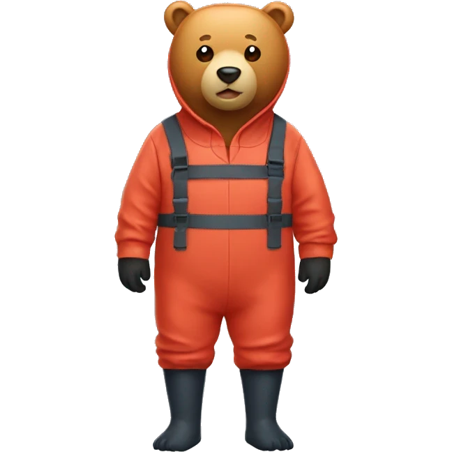 bear in lobster waders emoji