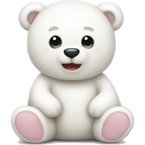 White teddy bear emoji like iOS teddy bear emoji emoji