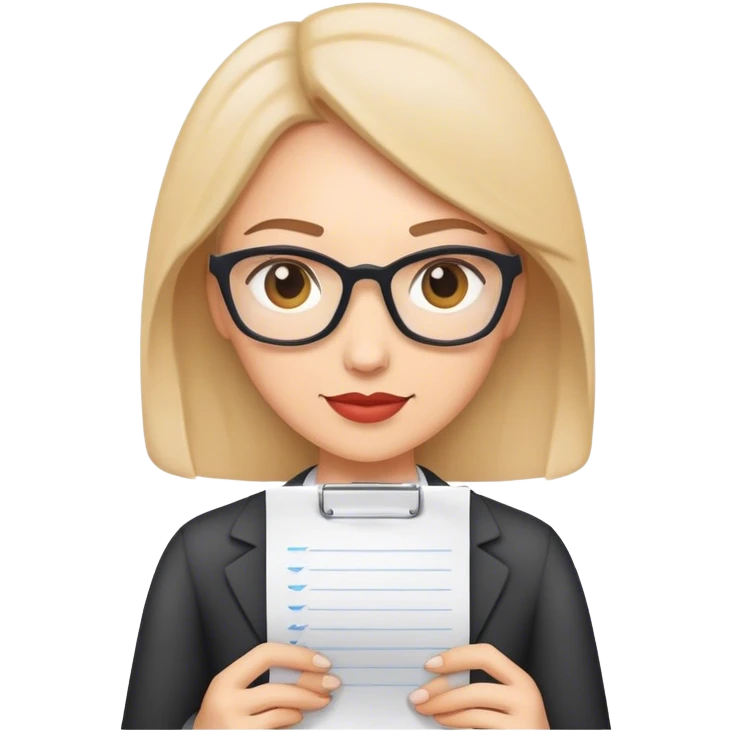 teacher with a test paper in her hand emoji