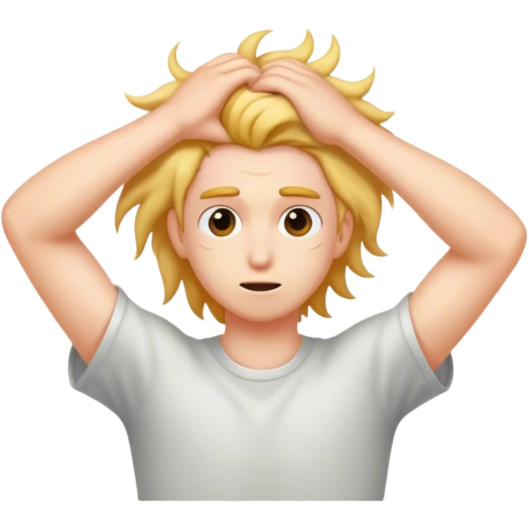 Pushing back hair  emoji