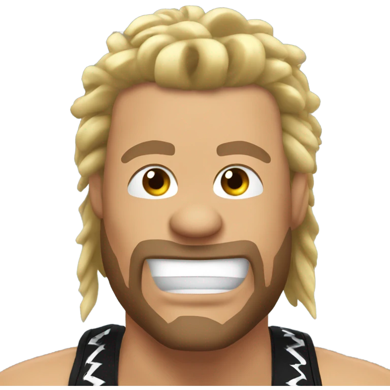 WWE Edge running fingers through his hair emoji