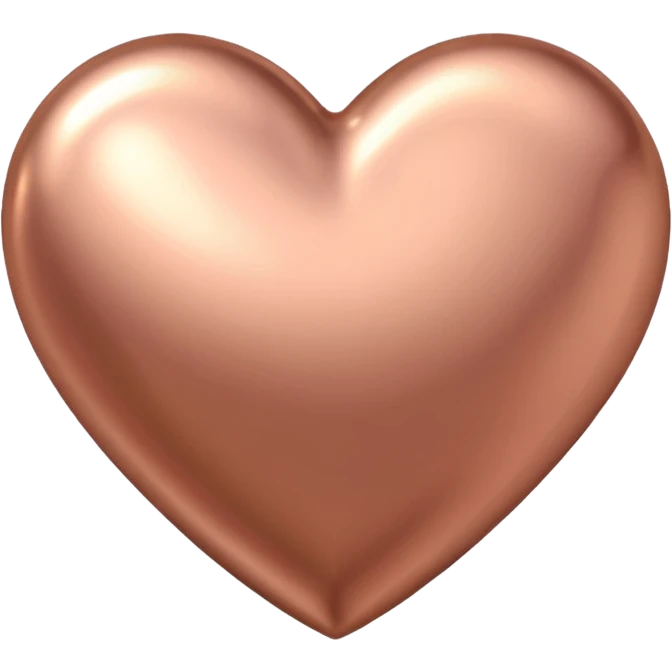 Rose gold heart emoji
