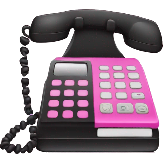 black and pink phone store emoji