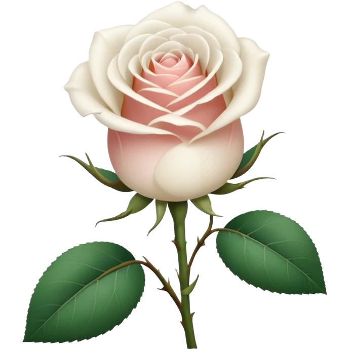 white rose, without green leaves, just flower emoji