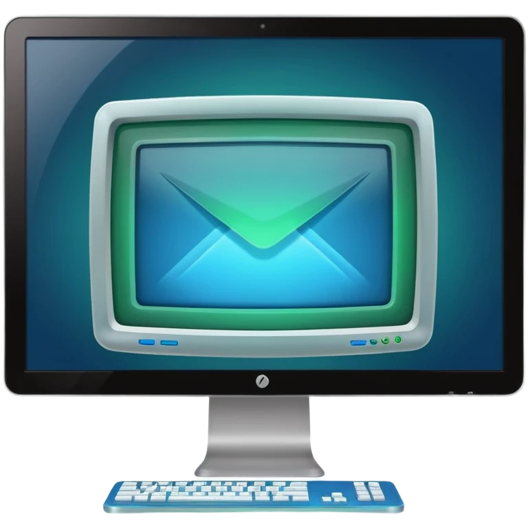computer monitor displaying code, simple, clear, no text emoji