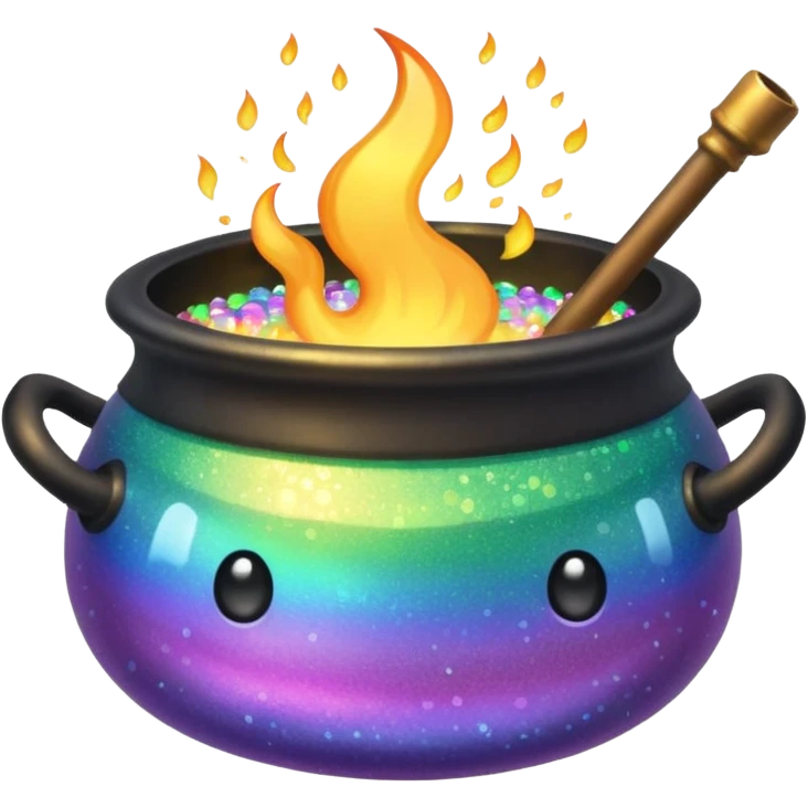 glitter cauldron emoji