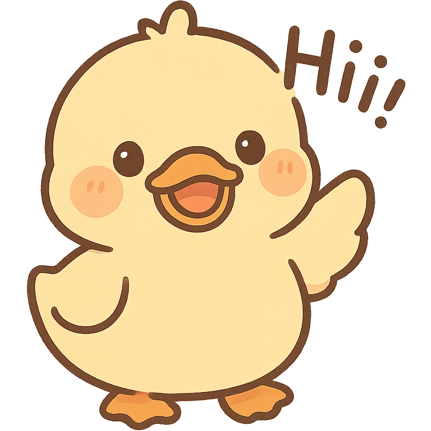 Chibi Duck "Hiii emoji