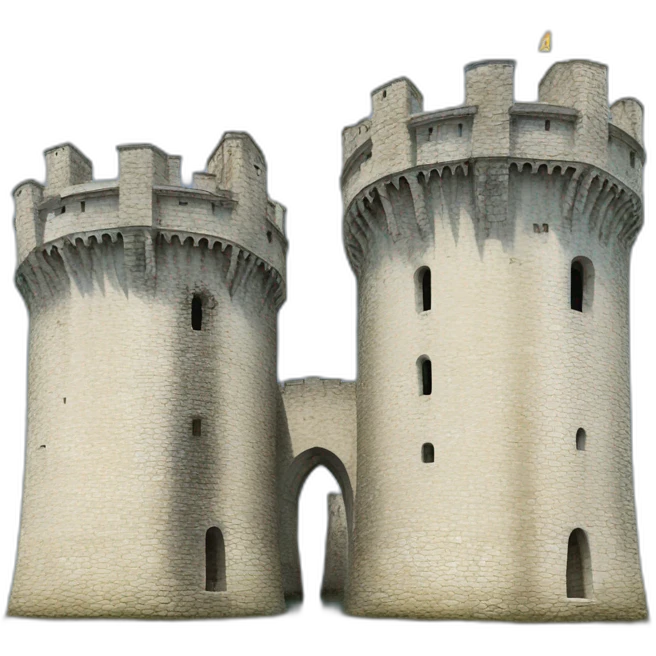 Two towers La Rochelle in sea emoji