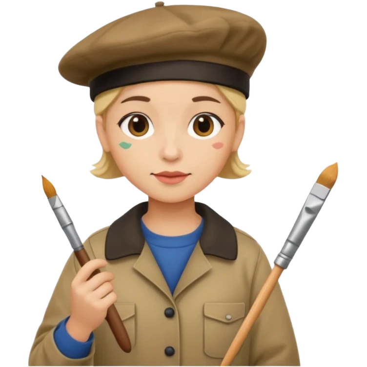 artist with beret and painter emoji