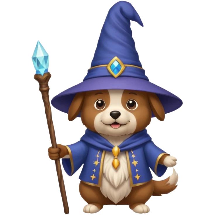 Dog wizard emoji